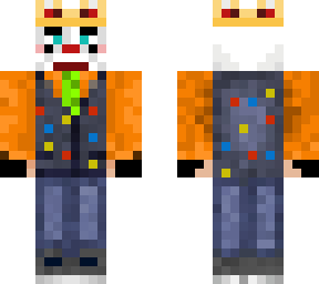 klown prince (orange shirt + green tie)