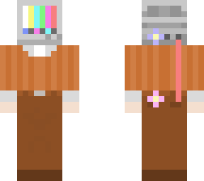pastel dark academia tv head with flowers