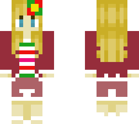 chrismas girl with flower