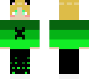 boy neko green and black