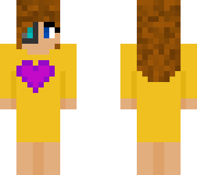 cute robot-girl with yellow dress