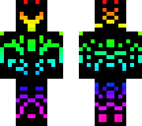 final version of rainbow armor | Minecraft Skin