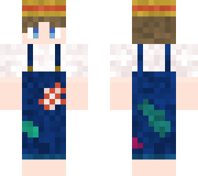 pumpkin farmer (with patches) (also my first skin!)