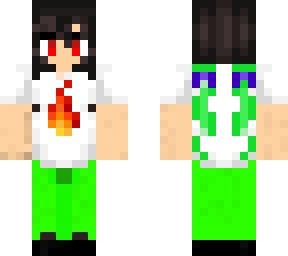 aki nakijima flame shirt green pants