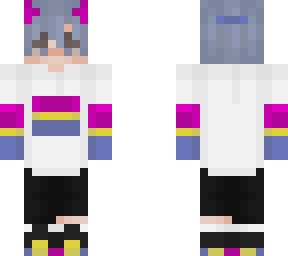 pan boyskin blue hair