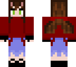 chica de rojo y azul