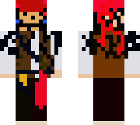 Jack Sparrow pirates of the Carribean 2 | Minecraft Skin