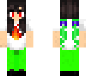 my oc aki nakijima flame shirt green pants
