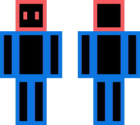blue and red skin!