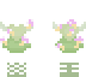 green dress with pink mushrooms (base)