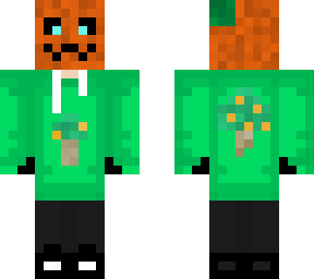 warped fungus kid with a pumpkin head