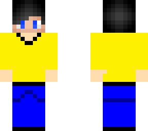simple yellow on blue