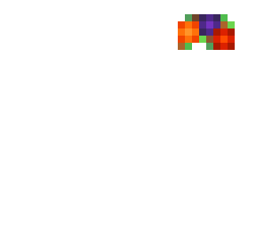 base - orange & purple flowers