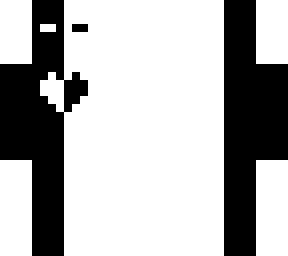 black and white heart