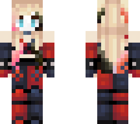harley quinn red & black hair