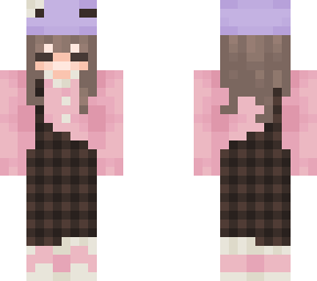 pink purple hat girl