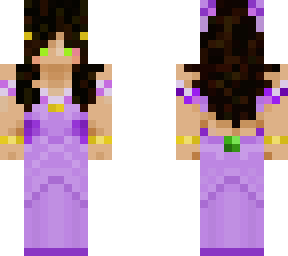 purple dress with emeralds
