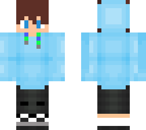 blue hoodie e-boy skin with brown hair fixed