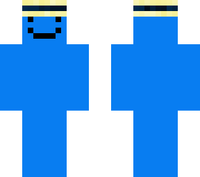 blue man with hat