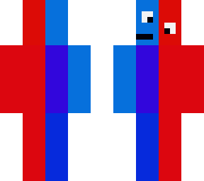 blue red