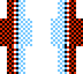 red + blue glitched checkers