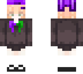 girl in purple and green