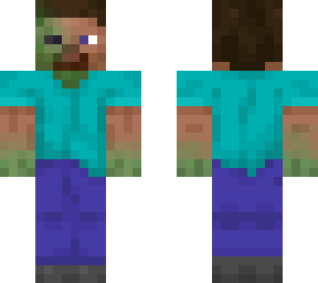 half zombie steve