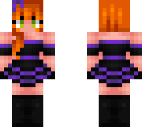 black & purple dress ginger girl