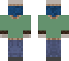 blue guy with winter clothes