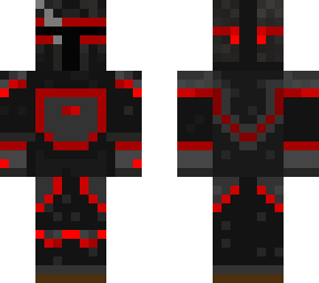 red and black mandalorian