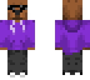 chilled capybara in purple hoodie