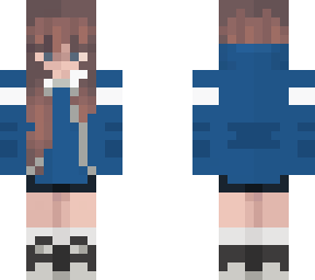 Blue Hoodie Girl | Minecraft Skin