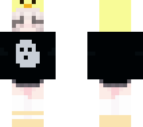 girl in ghost hoodie with duck hood
