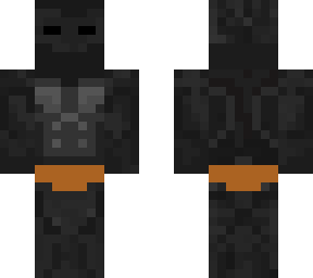 musscle black gorilla monkey with orange pants