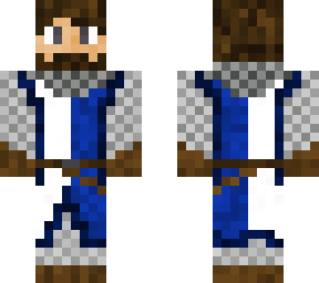 White and blue knight | Minecraft Skin