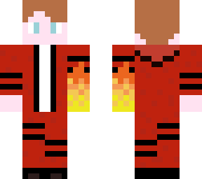 casual red boy with fire left arm 2.0 (lighter hair)
