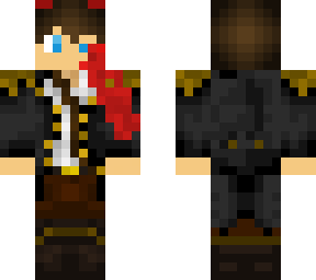 pirate with devil horns and blood