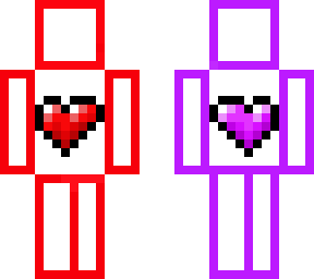 purple heart red heart