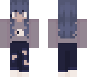 cute blue hair girl