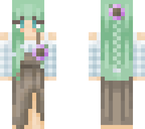 green haired village girl