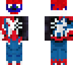 my skin as spider man with symbiote without mask