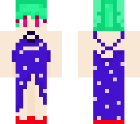 girl in a moonlight dress