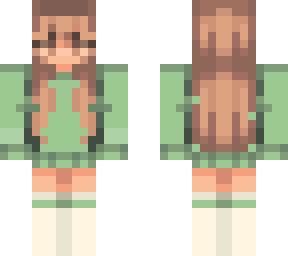 aesthetic green hoodie girl