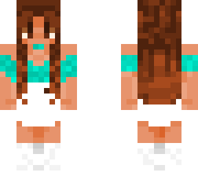 girl white and turquoise