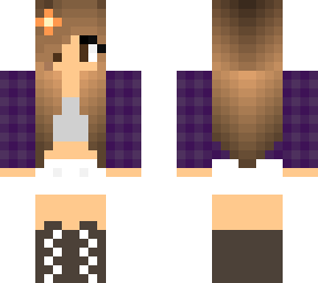 purple flannel woman