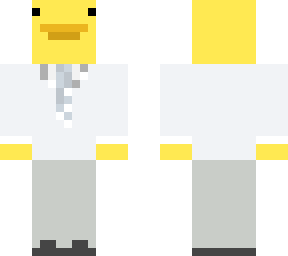 white smocola duck suit.