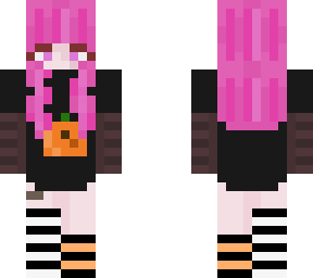 halloween girl w pink hair