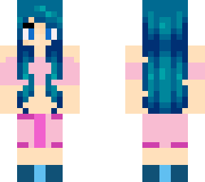 ocean girl in pink clothing