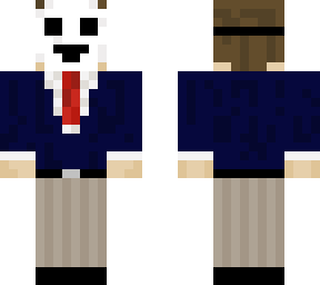 suit man in a happy mask