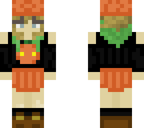 pumkin halloween skin + pumkin hat